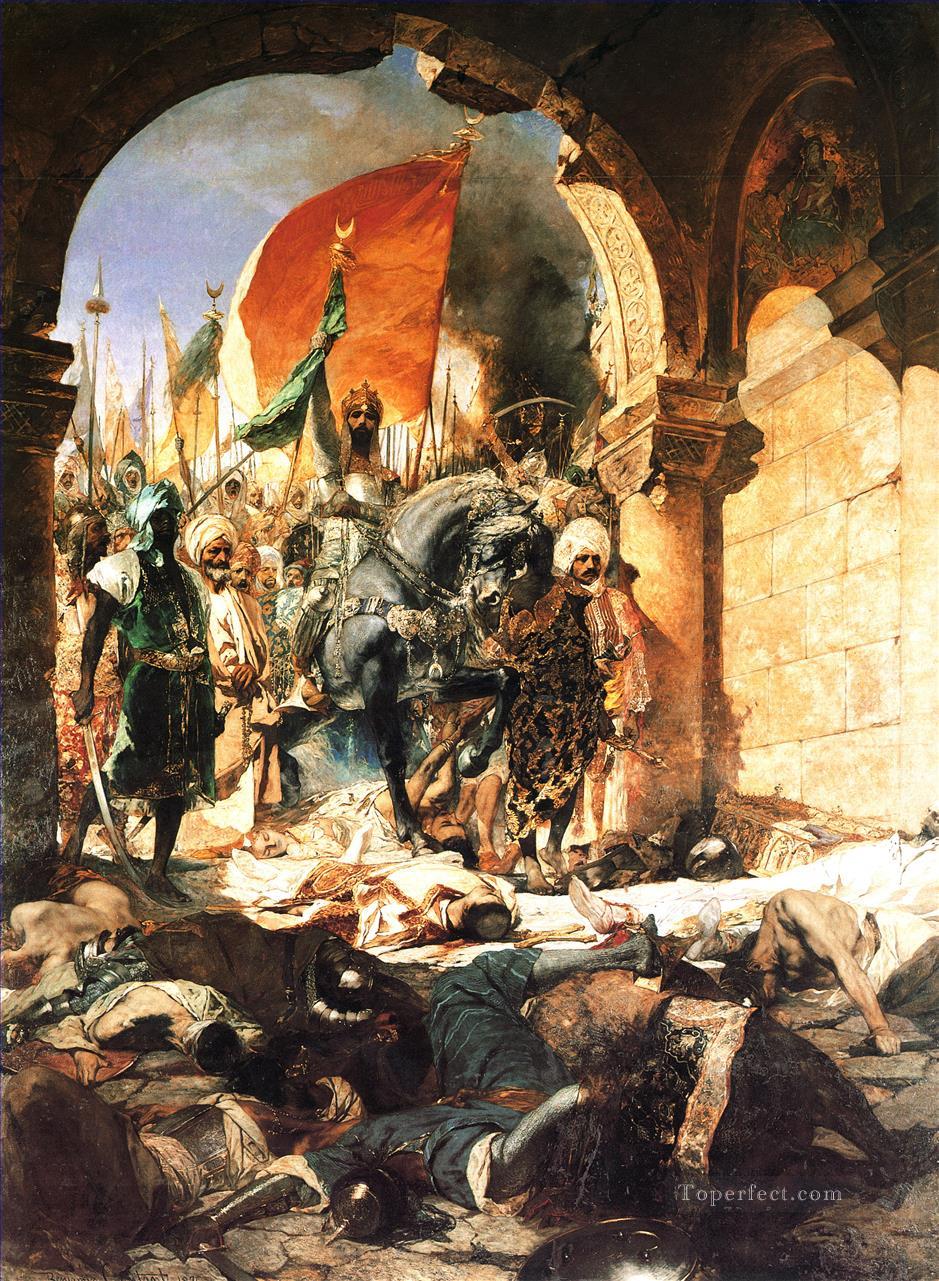 The Entry of Mahomet II into Constantinople Jean Joseph Benjamin Constant Araber Oil Paintings